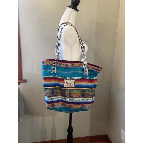 Galapagos Multi Colored Shoulder Tote Bag Purse Art to Wear Travel Cruise Fish - Picture 1 of 8